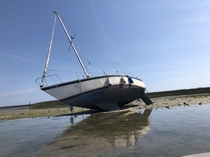 Derelict sailboat Cape Fear NC 
