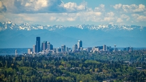 Distant peaks Seattle