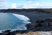 Djpalnssandur black beach Iceland 