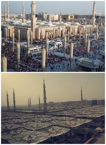 Does this count - Giant umbrellas at mosque in Medina - 