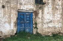 Door of abandoned house in Jauja Peru
