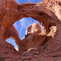 Double Arch im Arches National Park Utah USA 