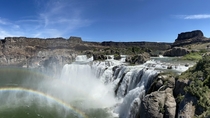 Double rainbow at Shoshone Falls ID a location considered the Niagara Falls of the west 