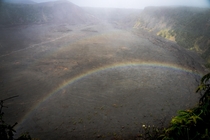 Double rainbow in Kilauea Caldera Big Island HI 