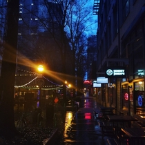 Downtown Atlanta in the rain