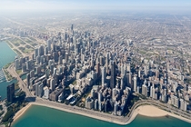 Downtown Chicago is just gorgeous Large Aerial view photo   