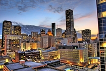 Downtown Houston Texas at night 