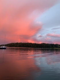 Dual color sky Galln Sweden