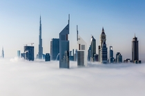 Dubai above the fog 