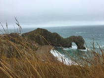 Durdle Door looks like an elephant to me in Dorset England 