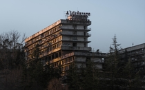 During the time of the Soviet Union Tskaltubo Georgia was one of the most popular Sanatoriums in all of the USSR  hotels centred around natural radon-carbonated springs Initially abandoned in  thousands of Georgian war refugees now call these hotels home 