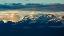 Dusk Peak Himalayas Nepal 