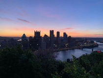 Early morning Pittsburgh from Mt Washington
