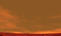 Earthrise on Mars top is deimos