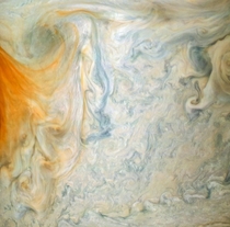 East of the Great Red Spot Jupiter From Junos Perijove 