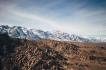 East side of the Sierra Mountains from Alabama Hills California  x