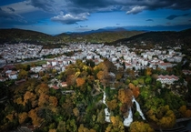 Edessa Greece - perhaps the only city built around a m waterfall plunging off a cliff