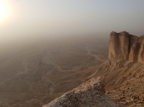 edge of the world  near Riyadh in Saudi Arabia 