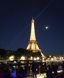 Eiffel tower lit up 