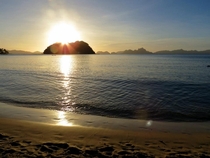 El Nido sunset Palawan Philippines 