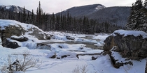 Elbow River Alberta Winter Scene 