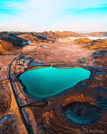 Emerald Glow  - Grnavatn Crater Lake Reykjanes Peninsula  - Instagram hrdur