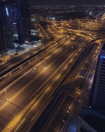 Empty roads in Dubai during the nightly curfew for sanitation amp sterilization