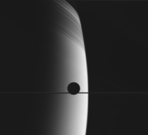 Enceladus transiting Saturn