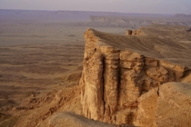 Endless desert in Saudi Arabia Taken at the Edge Of The World near Riyadh 