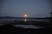 Enter moon exit tide Bar Harbor Maine 