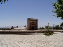 Entrance to Ulugh Beghs observatorySamarkandUzbekistan
