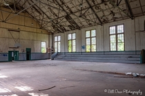 Eros High School Gym Interior - The floor is really in remarkable shape considering time and the elements It makes me think the gym was built later than the main high school