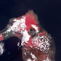 Eruption of Wolf Volcano Galapagos Islands 