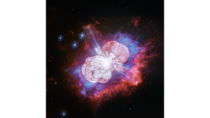 Eta Carinaes latest violent outburst  light-years away