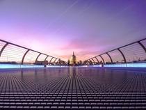 Evening over Millennium Bridge London