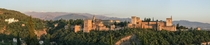 Evening panorama of Alhambra from Mirador de San Nicols Granada Spain 