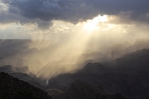 Evening rain over the Grand Canyon 
