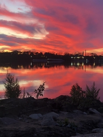 Evening sky over the Ohio River