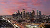 Evening skyline of Dallas Texas 