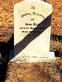 Everyone who mattered knew who he was Headstone in the corner of house yard on abandoned Bransby Station far South-West Queensland July 