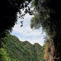 Exit of a cave at Ninh Binh Vietnam 