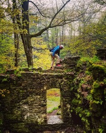 Exploring the remains of an old mill in southern Ontario Canada