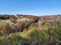 Fall colors at Whiterock Conservancy Iowa 