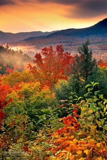 Fall colors in the White Mountains of New Hampshire -- another image shot on film colors match the transparency 