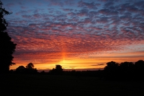 Fantastic vibrant sunset  Coventry UK 