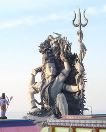 -feet-tall shiva Gangadhareshwara sculpture Azhimala temple india