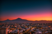 Filtered sunset on my city Yerevan Armenia Looks nice on my laptops desktop I wish sunsets were like this