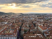 Firenze Italy Sunset from Giottos Bell Tower