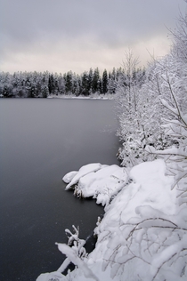 First big snowfall in the Pedersre region Finland