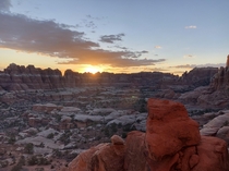 First light in the Needles District Canyonlands National Park 